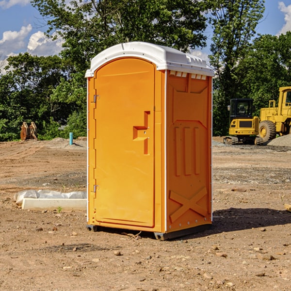 how often are the portable restrooms cleaned and serviced during a rental period in Tyhee Idaho